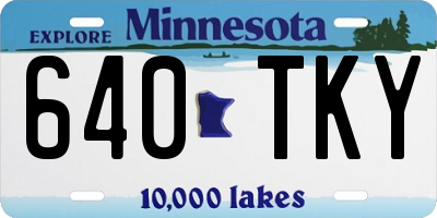 MN license plate 640TKY