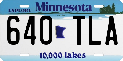 MN license plate 640TLA