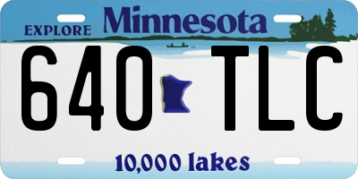 MN license plate 640TLC