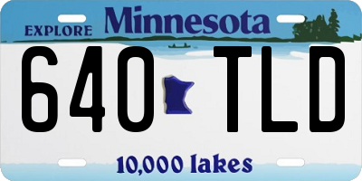 MN license plate 640TLD
