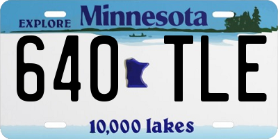 MN license plate 640TLE