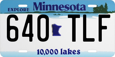 MN license plate 640TLF