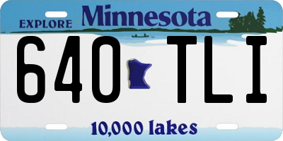 MN license plate 640TLI