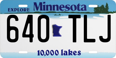 MN license plate 640TLJ