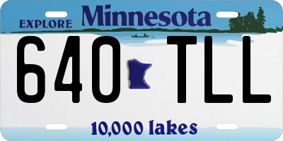 MN license plate 640TLL