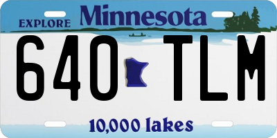 MN license plate 640TLM