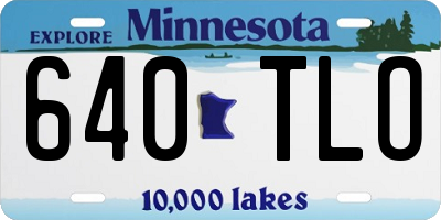 MN license plate 640TLO