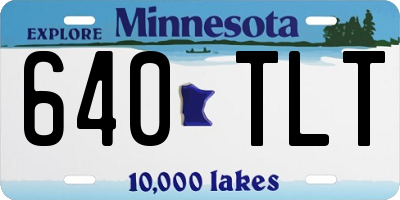 MN license plate 640TLT