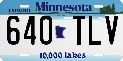 MN license plate 640TLV