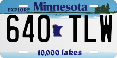 MN license plate 640TLW
