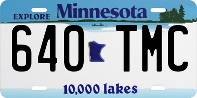 MN license plate 640TMC