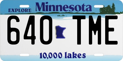 MN license plate 640TME