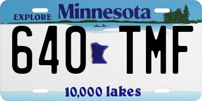 MN license plate 640TMF