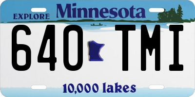 MN license plate 640TMI