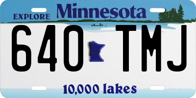 MN license plate 640TMJ