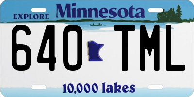 MN license plate 640TML