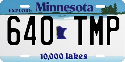 MN license plate 640TMP