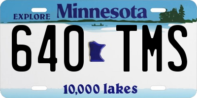 MN license plate 640TMS