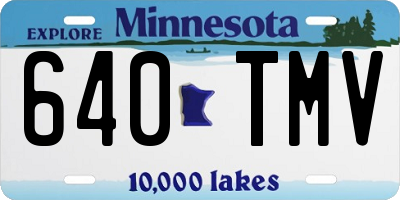 MN license plate 640TMV