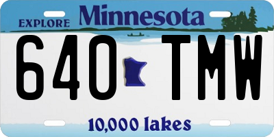 MN license plate 640TMW