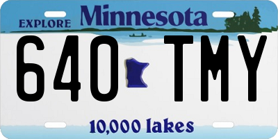MN license plate 640TMY