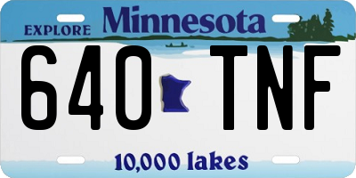MN license plate 640TNF