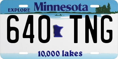 MN license plate 640TNG