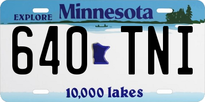 MN license plate 640TNI