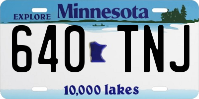 MN license plate 640TNJ