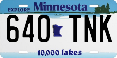 MN license plate 640TNK