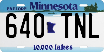 MN license plate 640TNL