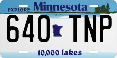 MN license plate 640TNP