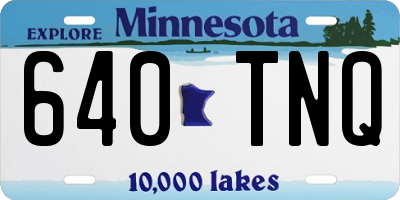 MN license plate 640TNQ