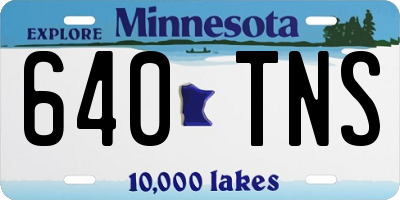 MN license plate 640TNS