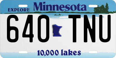 MN license plate 640TNU
