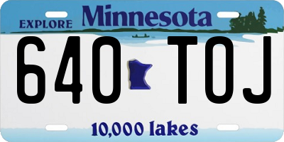 MN license plate 640TOJ