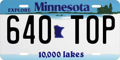 MN license plate 640TOP