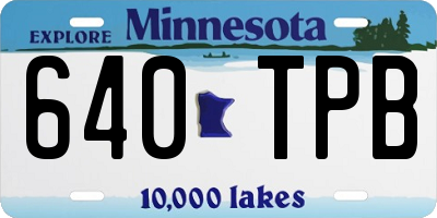 MN license plate 640TPB