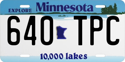 MN license plate 640TPC