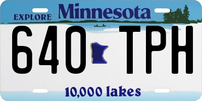 MN license plate 640TPH