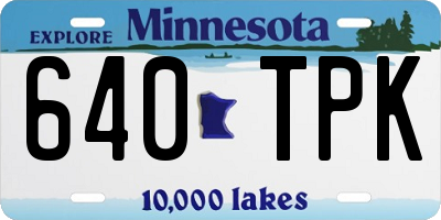 MN license plate 640TPK