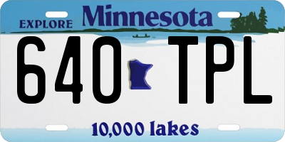 MN license plate 640TPL