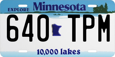 MN license plate 640TPM