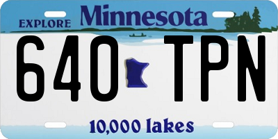 MN license plate 640TPN