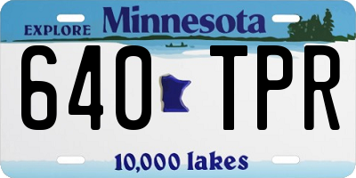 MN license plate 640TPR