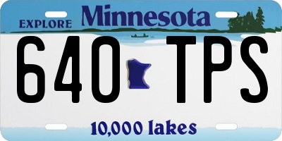 MN license plate 640TPS