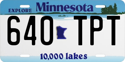MN license plate 640TPT