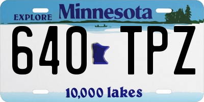 MN license plate 640TPZ