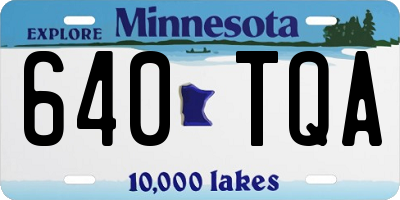 MN license plate 640TQA