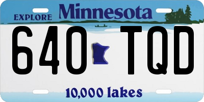 MN license plate 640TQD